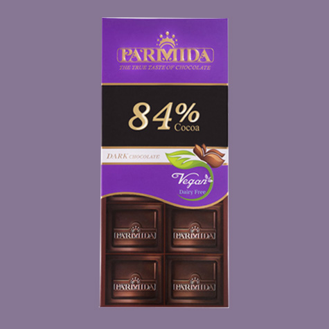 شکلات تخته ای تلخ 84درصد پارمیدا 80گرمی